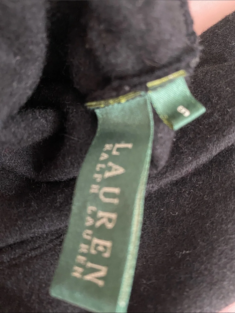 Lauren Ralph Lauren Black Long Wool-Blend Button Gloves